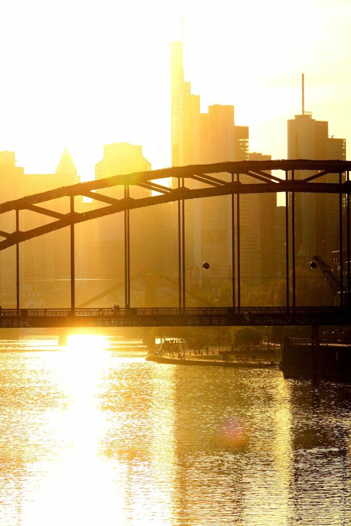 Frankfurt at sundown Frankfurt at sundown